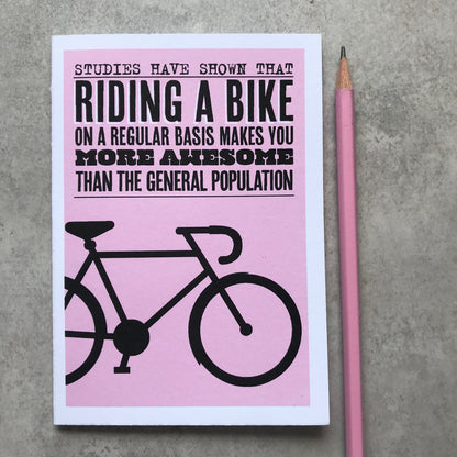 Cycling makes you awesome card