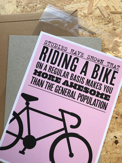 Bike riding is awesome print