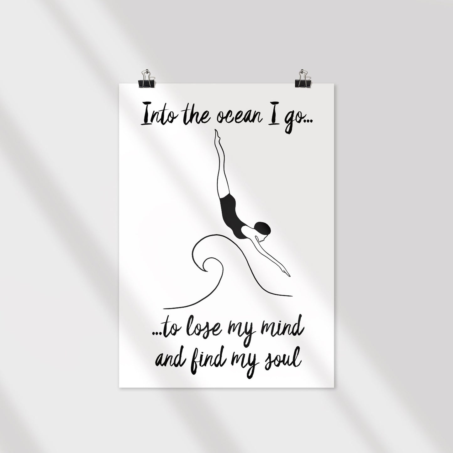 Into the Ocean I go to lose my mind & find my Soul