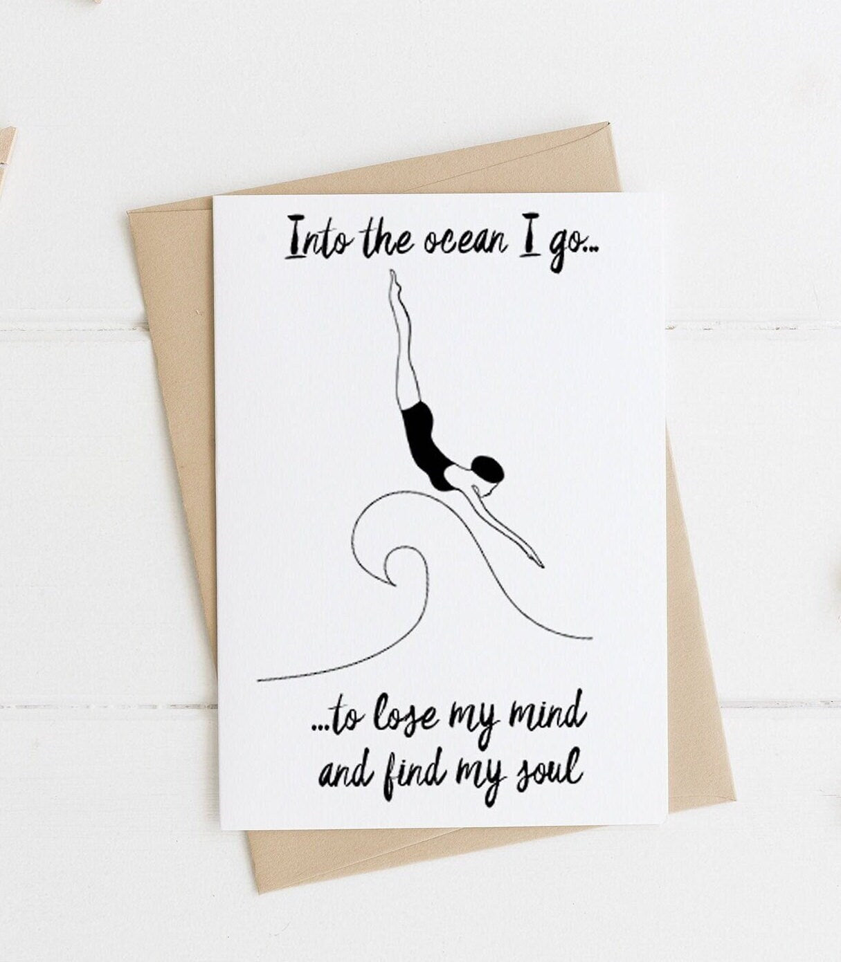 Into the ocean/water I go to lose my mind and find my soul