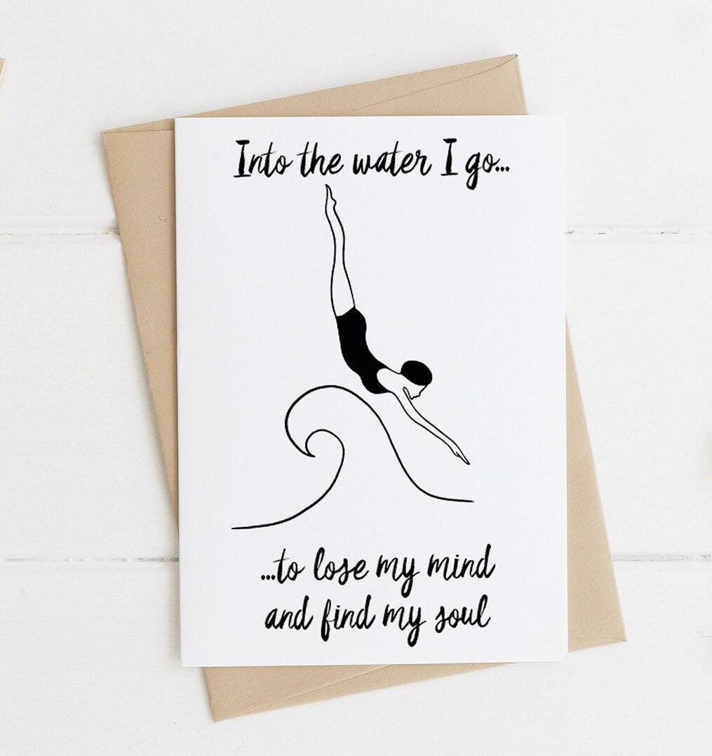 Into the ocean/water I go to lose my mind and find my soul