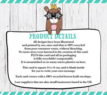 PERSONALISED swimming card