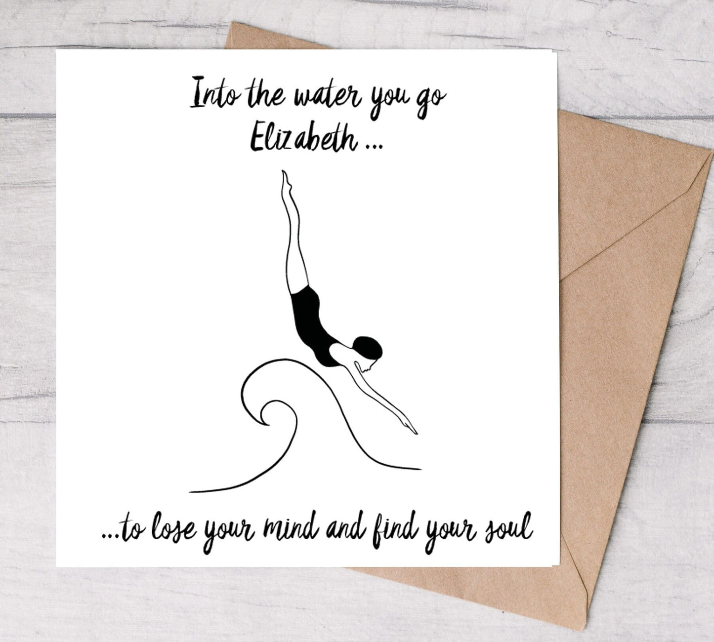 PERSONALISED swimming card